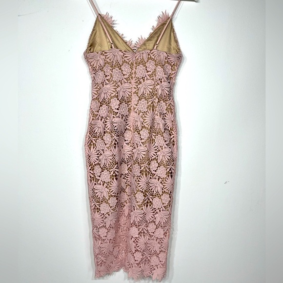 Bardot tayla floral lace midi dress pink size XS - Picture 4 of 11